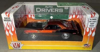M2 Machines Auto- Drivers 1971 Plymouth HEMI Cuda 10-15 in Orange - Image 1 of 4