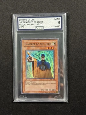 2002 Yu-Gi-Oh! Banisher Of The Light Magic Ruler 1st Ed Super Rare AGS Mint 9 - Image 1 of 2