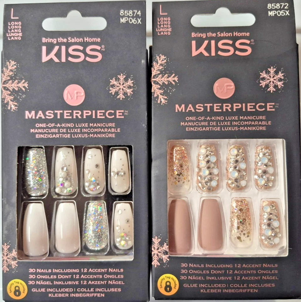 BUY 2 GET 2 FREE (Add4)  KISS Masterpiece One Of A Kind Luxe Press On, 30 Nails - Image 1 of 1