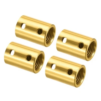 4Stk Runde Überwurfmutter M10 M4 Gewindehülse Stehbolzen Rohrverbinder Goldton - Bild 1 von 4