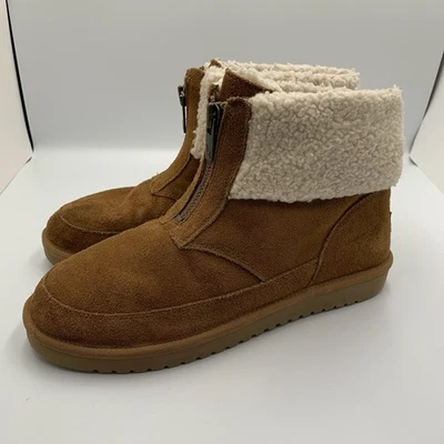 Botas Cortas Koolaburra By Ugg Gamuza Castaño Lytta Sherling Cremallera Frontal Talla 11 Foto 1 de 4