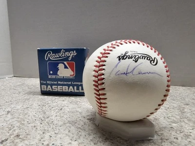 Mark Carreon Mets Giants MLB Autographed Rawlings Baseball No COA - Image 1 of 4
