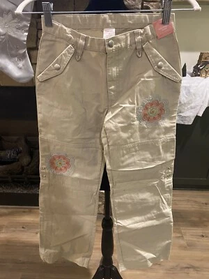 NUEVO CON ETIQUETAS Gymboree Pantalones Caqui Tostado / Roll Up Capri Niñas Talla 9, Cintura Ajustable Foto 1 de 4