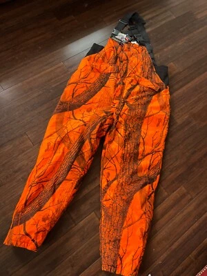 NEW NWT Woolrich Men’s Orange Blaze Hunting Realtree Camo Insulated Bibs Size XL - Image 1 of 3