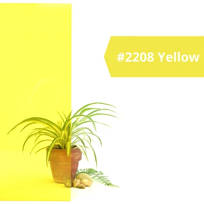 BuyPlastic 2208 Yellow Transparent Colored Acrylic Sheet   1/8" x 24" x 24" - Image 1 of 4