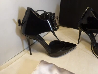 Zapatos de tacón con cordones Giuseppe Zanotti charol negro 37 1/2 Foto 1 de 4