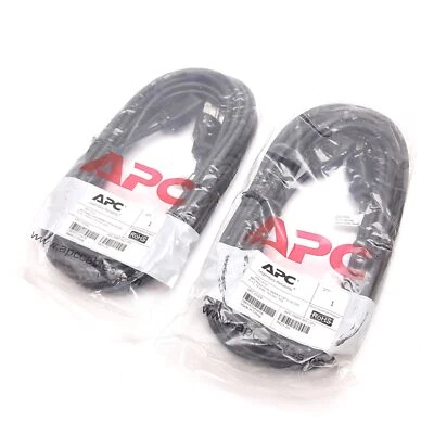 Lot of 2 APC 0421-25 Power Cord, NEMA 5-15P to IEC320 C-13, 125V 10A, 25ft - Image 1 of 4