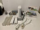 Nintendo Wii RVL-001 Console Bundle Wii Sports -4 Games 2 Controllers Tested