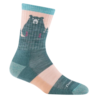 DARN TOUGH 1970 Quartz Women's Bear Town Micro Crew Lightweight Hiking Sock Fun - Image 1 of 4