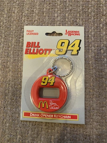 Vintage Bill Elliott #94 Drink Opener Key Chain Cover
