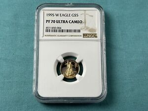 1995 W American Eagle PROOF 1/10 oz Gold $5 Coin Flawless NGC PF70