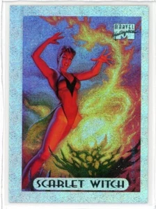 1994 Marvel Masterpieces #7 von 10 scharlachrote Hexe silber Holofoil Einsatz Neuwertig - Bild 1 von 2