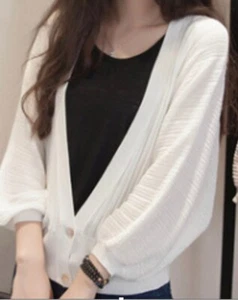 Women's Long Sleeve Button Down V Neck Classic Sweater Knit Cardigan Blouse Top - Picture 1 of 1