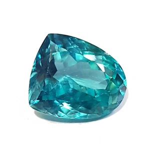 Piedra preciosa suelta de zafiro natural 10,20 quilates verde azulado forma elegante regalo extra - Imagen 1 de 7