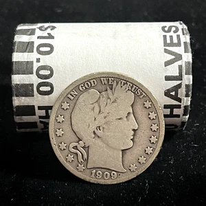 Medio dólar de plata barbero + rollo de banco sellado Kennedy revestido 50¢ P D 21 leer - Imagen 1 de 5