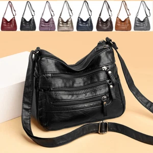 Women Fashion Casual Soft PU Leather Handbag Should Bag Light Weight - Picture 1 of 20