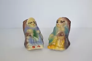 Oldsters in Schaukelstühlen Salz- und Pfefferstreuer Kunststoff kitschig Vintage - Bild 1 von 12