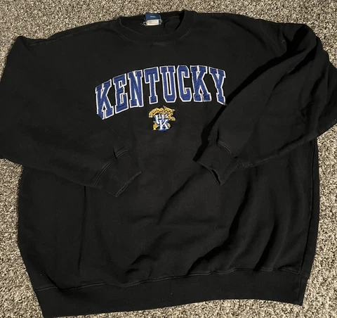 Vintage University Of Kentucky Wildcats Stitched Sweatshirt Mens XL Cover