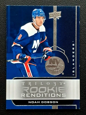 NOAH DOBSON 2019-20 UPPER DECK TRILOGY ROOKIE RENDITIONS 19-20 NO RR-38    13671 - Image 1 of 2