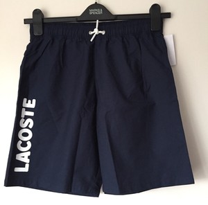 boys black lacoste shorts
