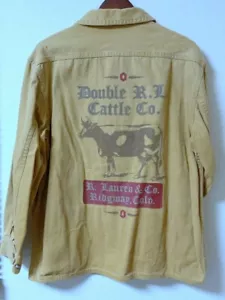 RRL Double RL polo country Cattle Co. Jacket vintage coverall Men's Size 6 Brown - Picture 1 of 8