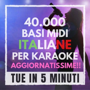 Raccolta 40000 Basi MIDI Kar ITALIANE per karaoke con testo AGGIORNATE 2025 - Zdjęcie 1 z 1