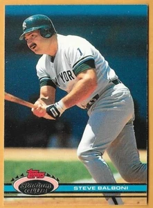STEVE BALBONI NUEVA YORK YANKEES #134 - TOPPS STADIUM CLUB CASI NUEVO - COMO NUEVO 1991 - Imagen 1 de 2