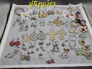 Jewelry Lot All pieces Wearable! 50 Pieces Earrings | Pendants- Lots Of Pieces! - Picture 1 of 10