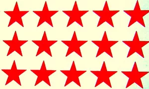ferro da stiro a trasferimento 54 ferro rosso su stelle misura 25mm.in rosso termopressa ferro su - Foto 1 di 1