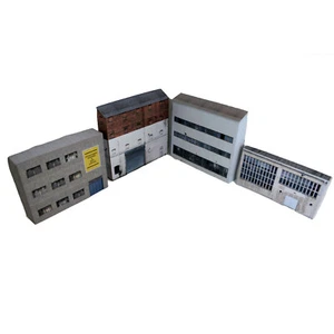 HO Gauge Edificios Industriales Tarjeta Bajo Alivio Paquete de 4 1/87 Escala Modelo Set 2 - Imagen 1 de 6