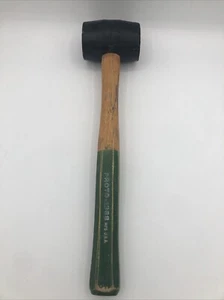 Proto Tools 1368 Rubber Hammer Mallet, Wood Handle Made in USA tool Vintage Shop - Picture 1 of 11