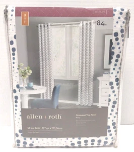 Allen + Roth Shelly Marine Baumwolle Lichtfilter Öse Top Panel 50"x84" Vorhang - Bild 1 von 9