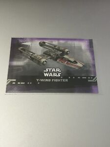 Topps 2016 Star Wars The Rise of Skywalker #53 Y-wing Fighter violet parallèle 