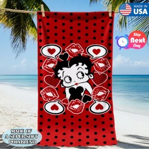 Betty Boop Toalla de Playa Extra Grande Piscina Toallas de Viaje Microfibra 30x60 - Imagen 1 de 9