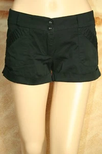 Women's Cotton On Shorts Mini Stretch Flat Front Black Cuffed Size 4 - Picture 1 of 11