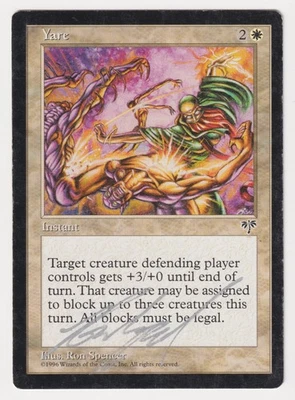 Silver Signed Yare HP Mirage Artist Ron Spencer 1996 MTG Magic Reserved List EDH - Image 1 of 2