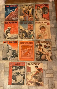 11 Editions of Die Woche Magazine - The General Interest German Weekly 1929-1936 - Picture 1 of 12