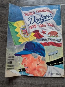 Vintage 1966 Los Angeles Dodgers Souvenir Year Book - Picture 1 of 8