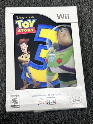 Toy Story 3 (Nintendo Wii) Juego Raro Toys R Us Edición Limitada - Litografía 3D Foto 1 de 4