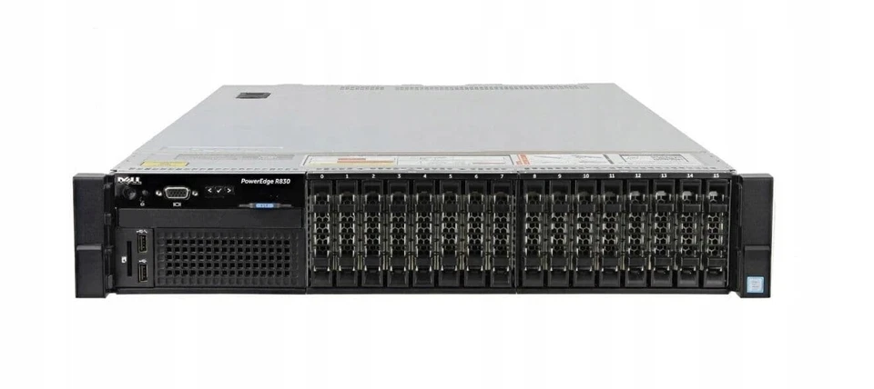 Server Dell R830 16x2.5" 4xE5-4650v3 256GB RAM 4x960GB SSD H730P iDRAC8 - Image 1 of 1