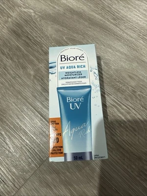 Hidratante facial sin peso hidratante diario Biore UV Aqua Rich FPS 50 - 1,7 oz Foto 1 de 2