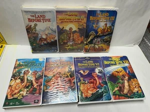 VINTAGE UNIVERSAL STUDIOS LAND BEFORE TIME VHS LOT 1-7 MOVIE LOT - Picture 1 of 9