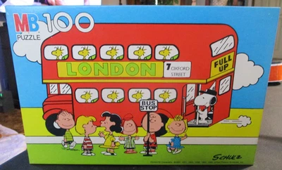 De colección MB Puzzle Peanuts Snoopy 100 Piezas Caja Sellada Autobús de Londres Foto 1 de 4