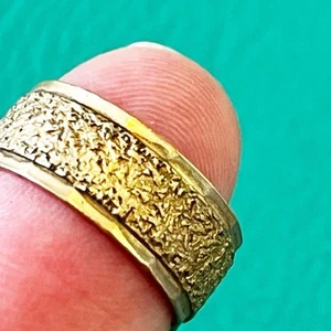 ESPO 10k Gold gefüllt strukturierter Ehering Damengröße 7 Vintage Joseph Esposito - Bild 1 von 5