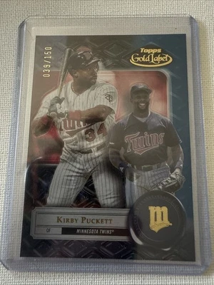 2022 Topps Gold Label Class 1 Blue Kirby Puckett #d 39/150 - Image 1 of 2