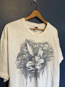 Y2K Harley Davidson Motorcycles Looney Tunes Willie Coyote White Tee Shirt XL - Picture 1 of 6