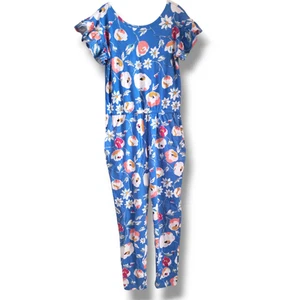 Tea Collection 12 What's the Scoop Jumpsuit Swedish Flowers Imperial Ruffle - Picture 1 of 7