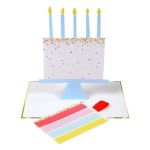 Cake Slice Stand-Up Card Birthday Celebration Greetings Candles Sprinkles - Picture 1 of 2