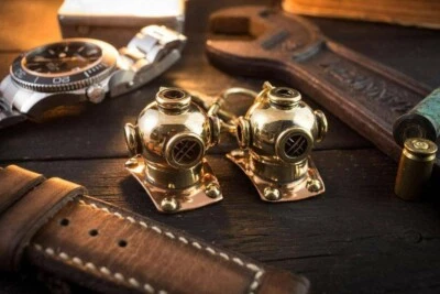 Lote de 10 piezas Mini Buceo Náutico Latón Marina de los Estados Unidos Mark V Casco Llavero Regalo Foto 1 de 4