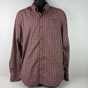 Mountain Designs Long Sleeved Button Up Check Wanderer Shirt Mens XL Red/White - Picture 1 of 7